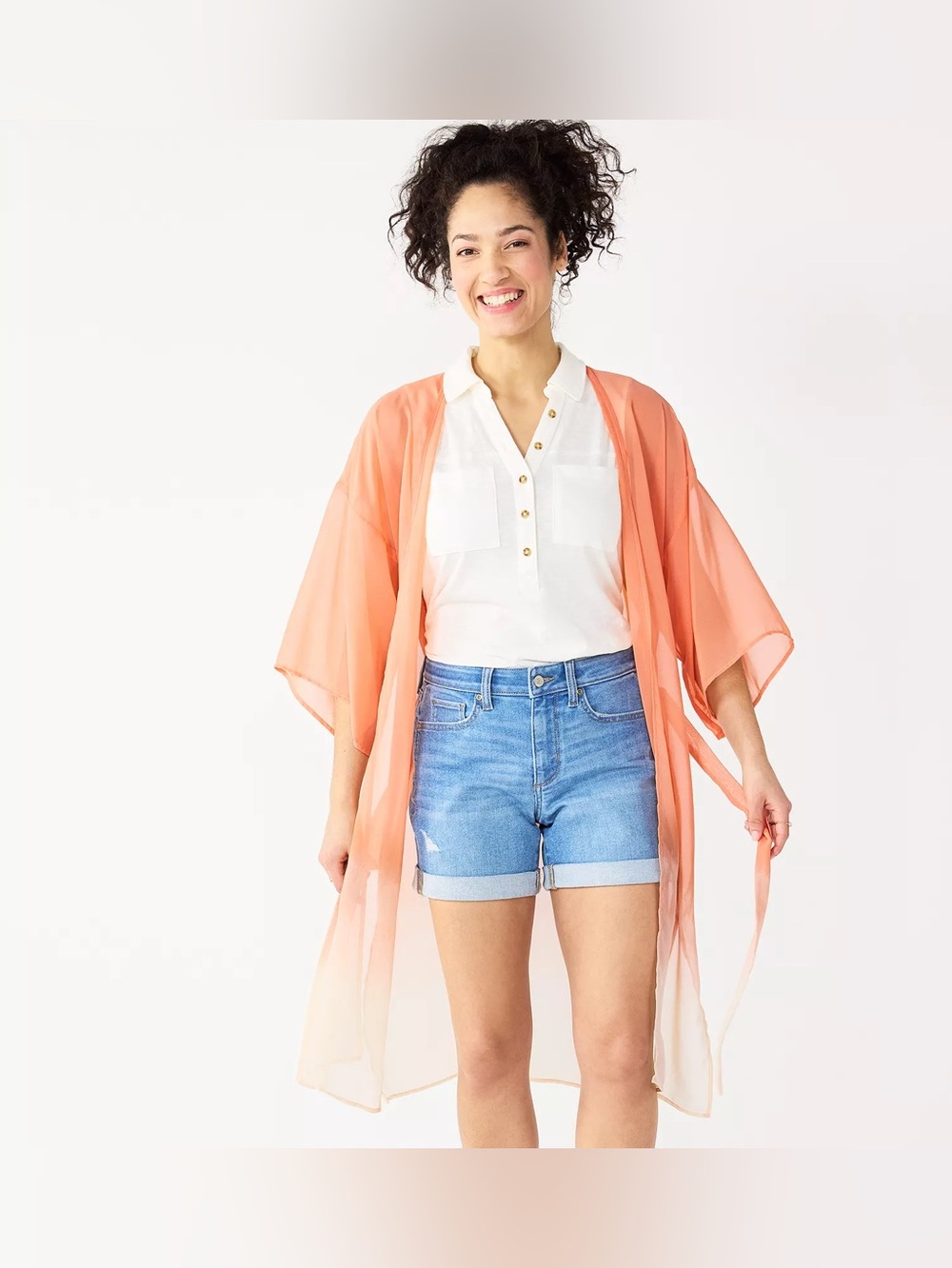 Sonoma Goods For Life® Ombre Belted Kimono